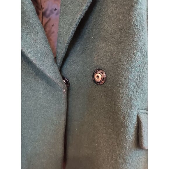 Banana Republic Cocoon Coat  Hunter Green Wool Mohair Preppy Classic Size Small‎ - Picture 2 of 6
